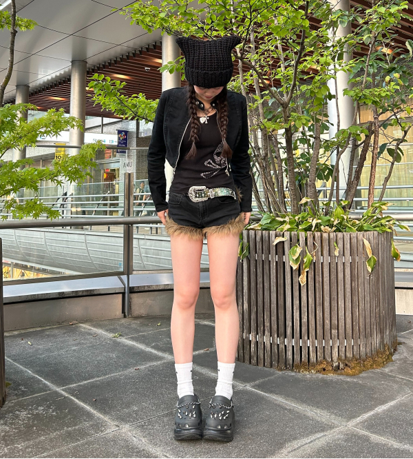 CA4LA ヒョウ柄　猫耳帽子 ニット帽 帽子 レディース 猫耳 耳 アニマル レオパード ヒョウ